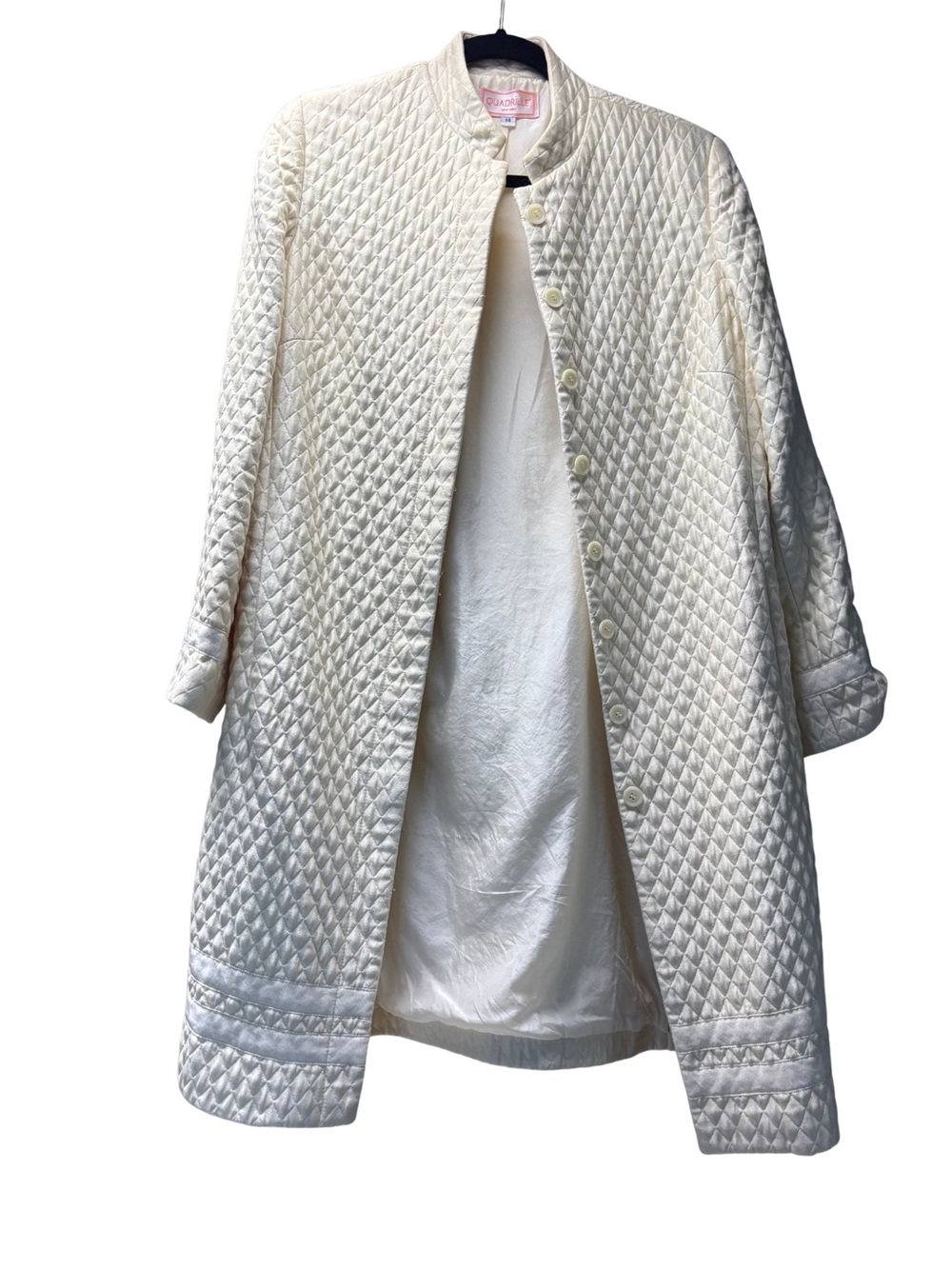 Vintage Quilted Ivory Coat - Quadrille New York
